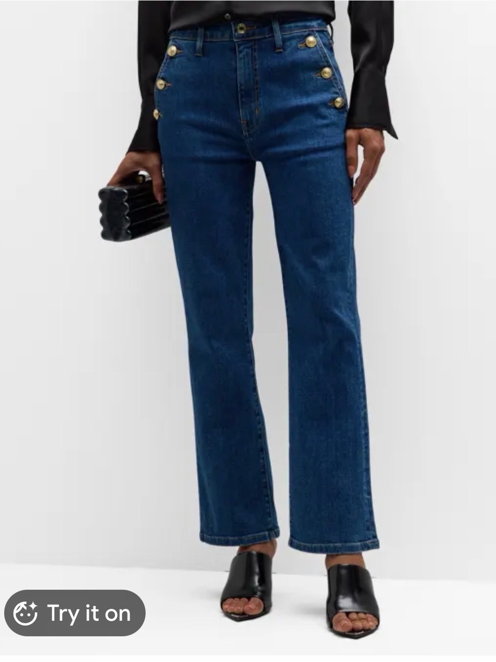 Derek lam 10 Crosby jeans with gold button